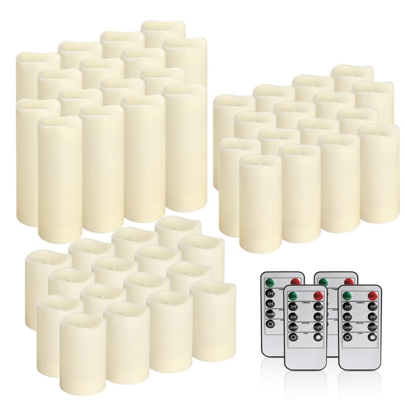 Grcdoyvl LED Candles 48Pack,Flickering Flameless Design,Operated by Remote with Timer FunctionGreat for Aniversary,Halloween and Christmas - Image 3