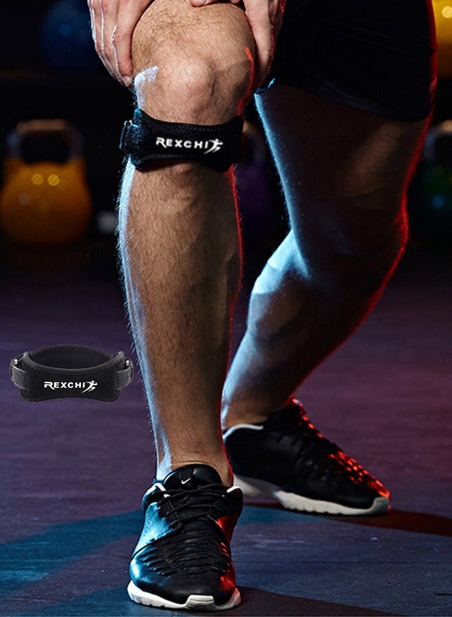 REXCHI 1-Pack Patellar Tendon Knee Brace - Knee Pain Relief And Patellar Stabilizer Support For Jumper'S Knee, Running, Hiking, Basketball, Tennis, Football, Mtb, Squats, Tendonitis, Arthritis (Black) - Image 1