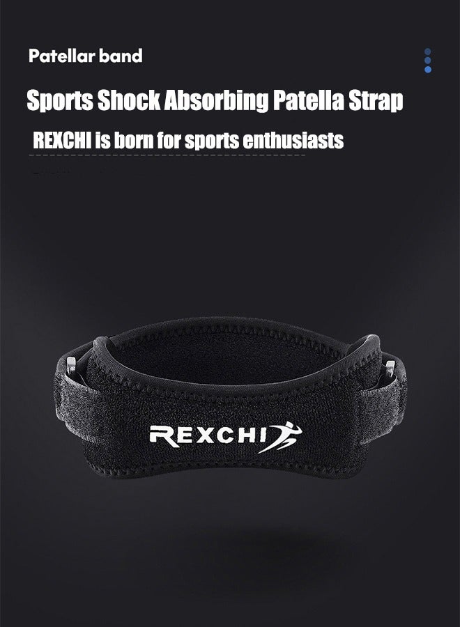 REXCHI 1-Pack Patellar Tendon Knee Brace - Knee Pain Relief And Patellar Stabilizer Support For Jumper'S Knee, Running, Hiking, Basketball, Tennis, Football, Mtb, Squats, Tendonitis, Arthritis (Black) - Image 3