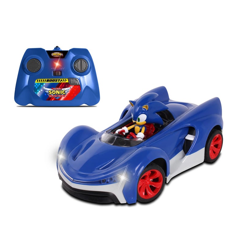 NKOK Team Sonic Racing 2.4GHz Radio Control Toy Car with Turbo Boost - Sonic The Hedgehog 601, Features Working Lights, Adjustable Front Wheel Alignment, Super Fun and Easy, Ages 6 and up - Image 1