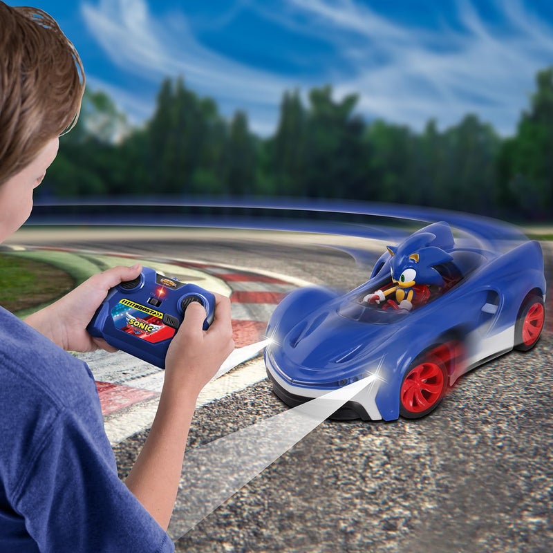 NKOK Team Sonic Racing 2.4GHz Radio Control Toy Car with Turbo Boost - Sonic The Hedgehog 601, Features Working Lights, Adjustable Front Wheel Alignment, Super Fun and Easy, Ages 6 and up - Image 5