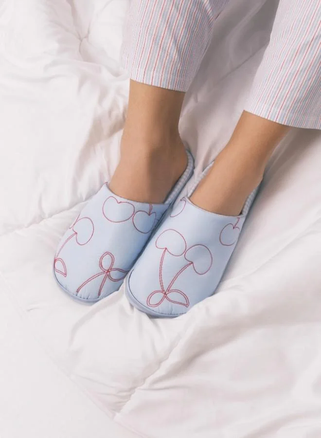 women'secret  Blue cherry slippers for Women | Best Price UAE