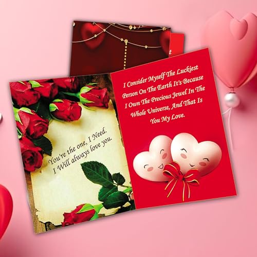 ME  YOU ME & YOU Valentines Day Unique Gift for Girlfriend/Boyfriend | Romantic Gift for Valentine's Week | Teddy Day, Purpose Day Gift - Artificial Rose, Greeting Card & Couple Ring - Image 5