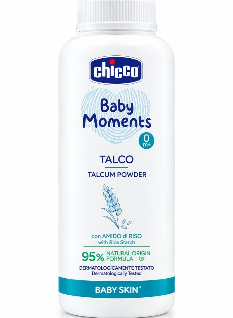 Chicco Baby Moments Talcum Powder, Noenate Talc, With Rice Starch, Leaves Skin Dry And Soft, 0m+, 150g - Image 2