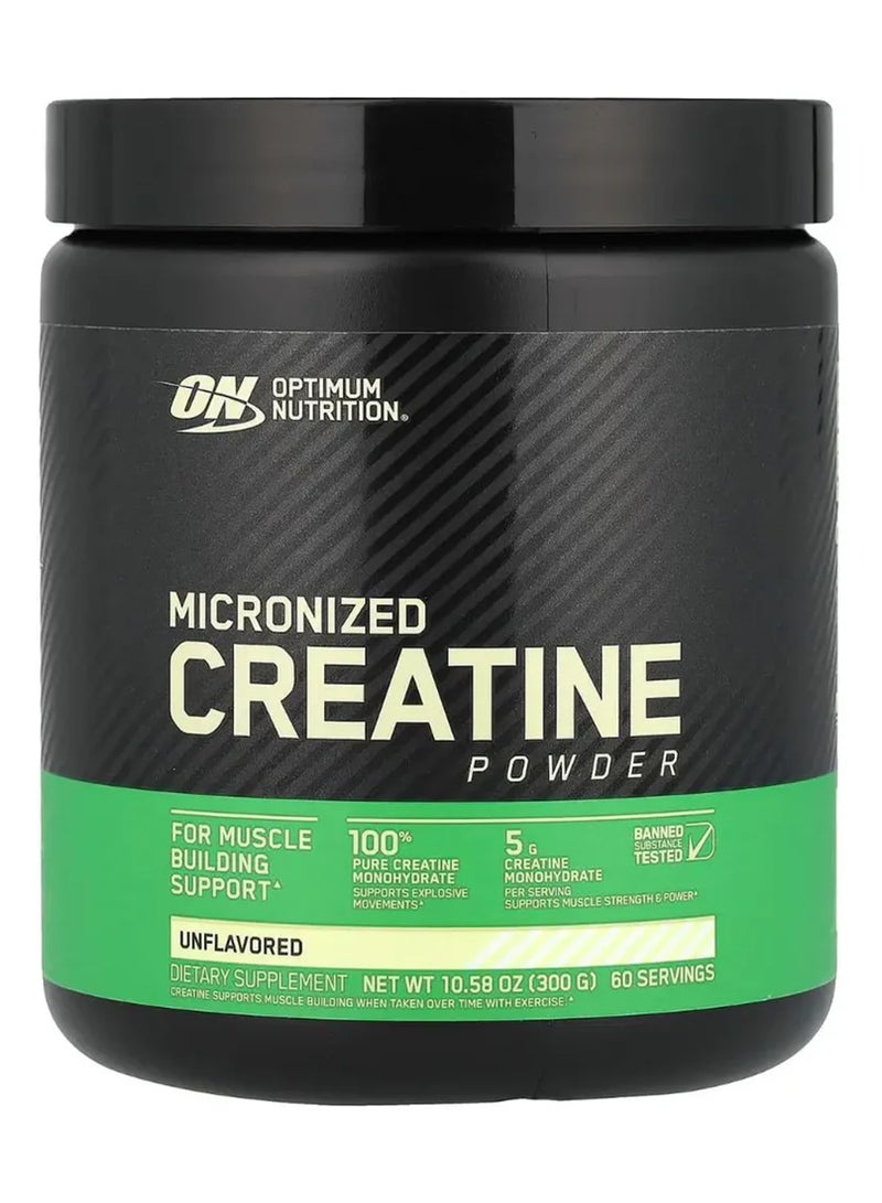 Optimum Nutrition Micronized Creatine Amino Powder - Unflavored - 60 Servings 300 gm - Image 1