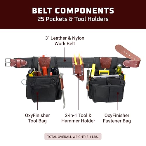 Occidental Leather The Finisher Tool Belt Set - Medium, Left Hand - 25 Pockets & Tool Holders - Made in USA - Image 3