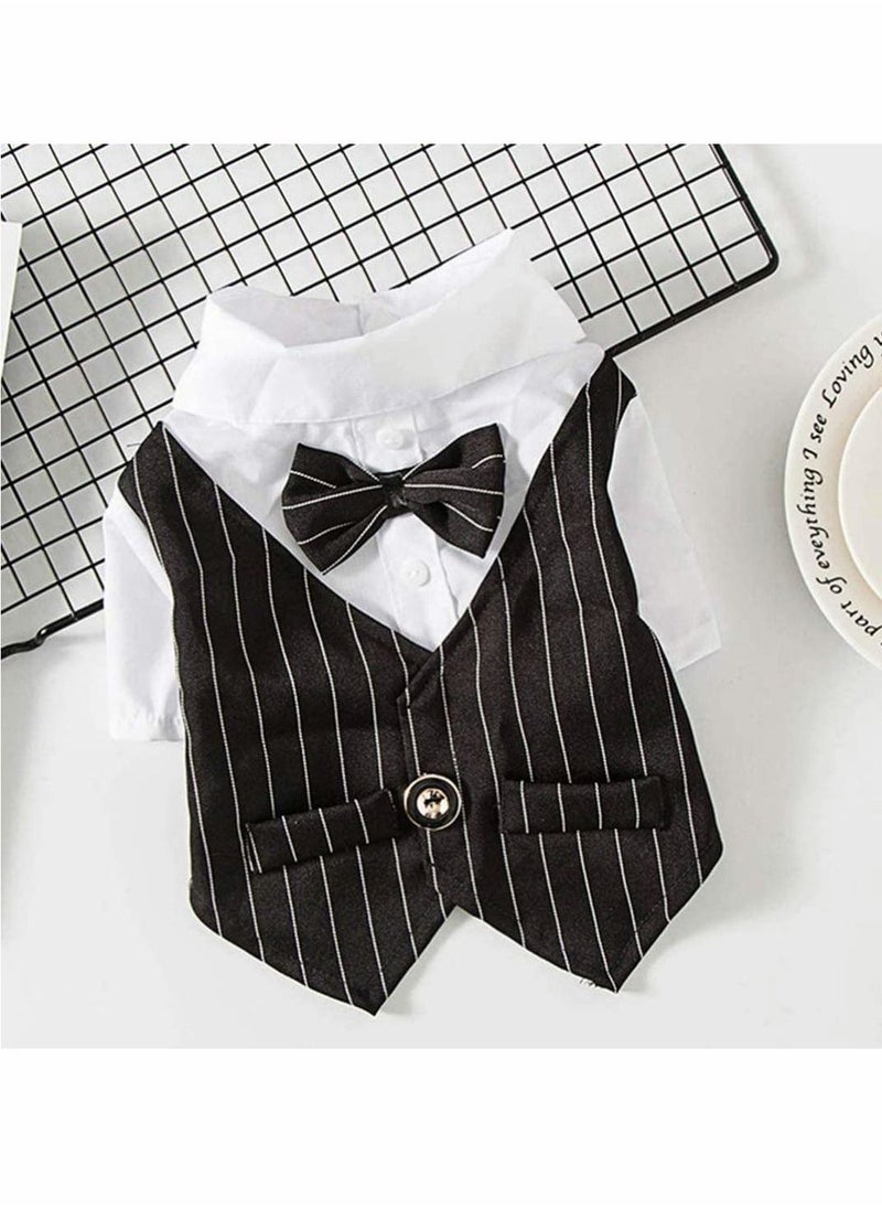 Loquat Pet Clothes Dog Clothes Bow Tie Costume Pet Dress-up Formal Tuxedo Suit for Puppy Teddy Cat Small Cute Pet Indoor - Image 3