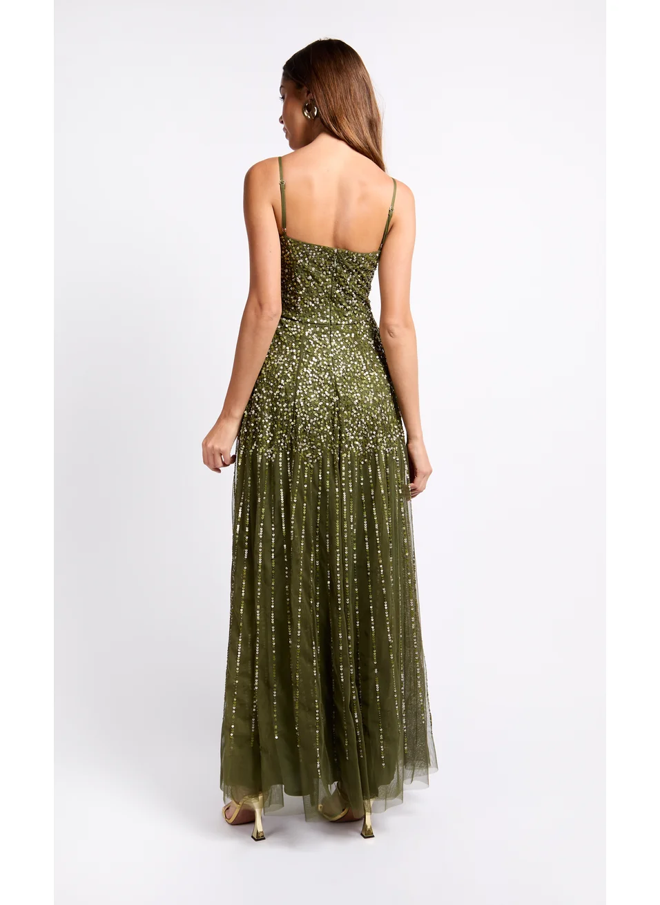 ليتل مسترس Strappy V-Neck Sequin Dress