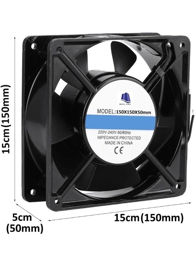 Royal Apex Heavy Duty Industrial Ac Fan Cooling Fan 220Vac (150X150X50Mm) - Image 2