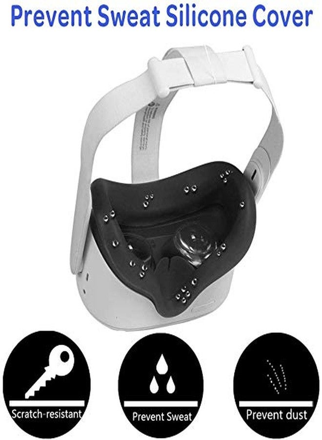 RGEEK VR Silicone Face Cover for Quest 2, Sweat-Proof Lightproof Non-Slip Washable Replacement Face Pads for Quest 2 Accessories - Image 5