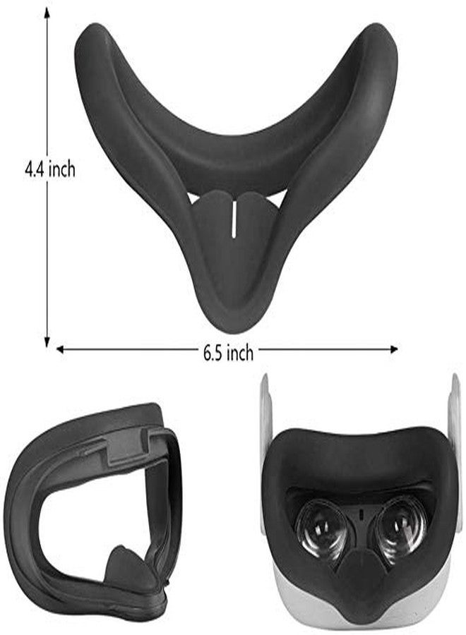 RGEEK VR Silicone Face Cover for Quest 2, Sweat-Proof Lightproof Non-Slip Washable Replacement Face Pads for Quest 2 Accessories - Image 4