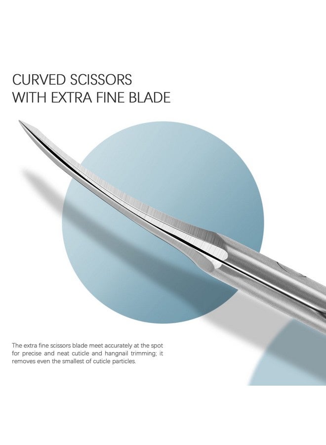 BEZOX Extra Fine Curved Cuticle Scissors, Super Thin Scissors for Cutical Care Only, Professional Manicure Small Scissors, Stainless Steel Cuticle Cutter, 1 pcs - Image 3