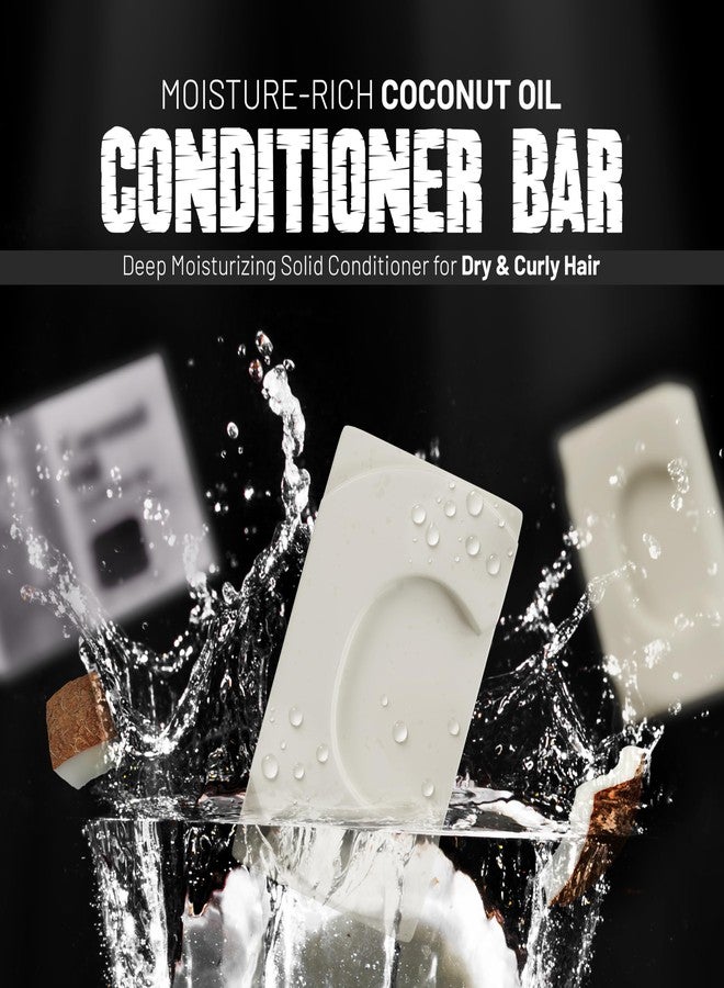 Herbishh Coconut Oil Conditioner Bar, Deep Moisturizing Solid Conditioner Soap for Dry & Curly Hair, Vegan Bar for Women & Men, Nourishes & Restores Damaged Hair for Less Breakage Sulfate Free 3.53 oz - Image 2