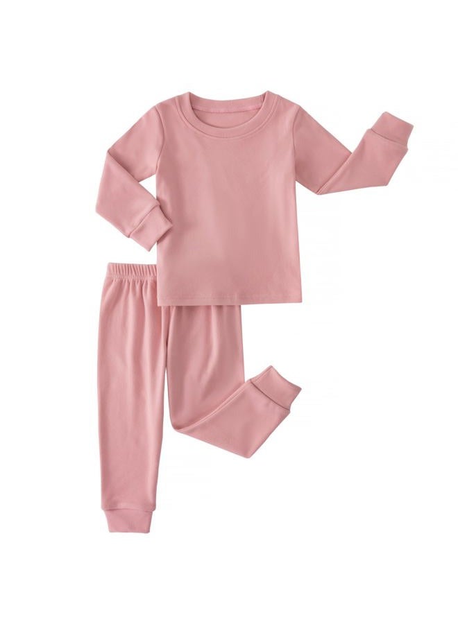 JWWN Kids Thermal Underwear Set Toddler Winter Base Layer Ultra Soft Long Johns for Big Girls (Pink,8Years) - Image 1