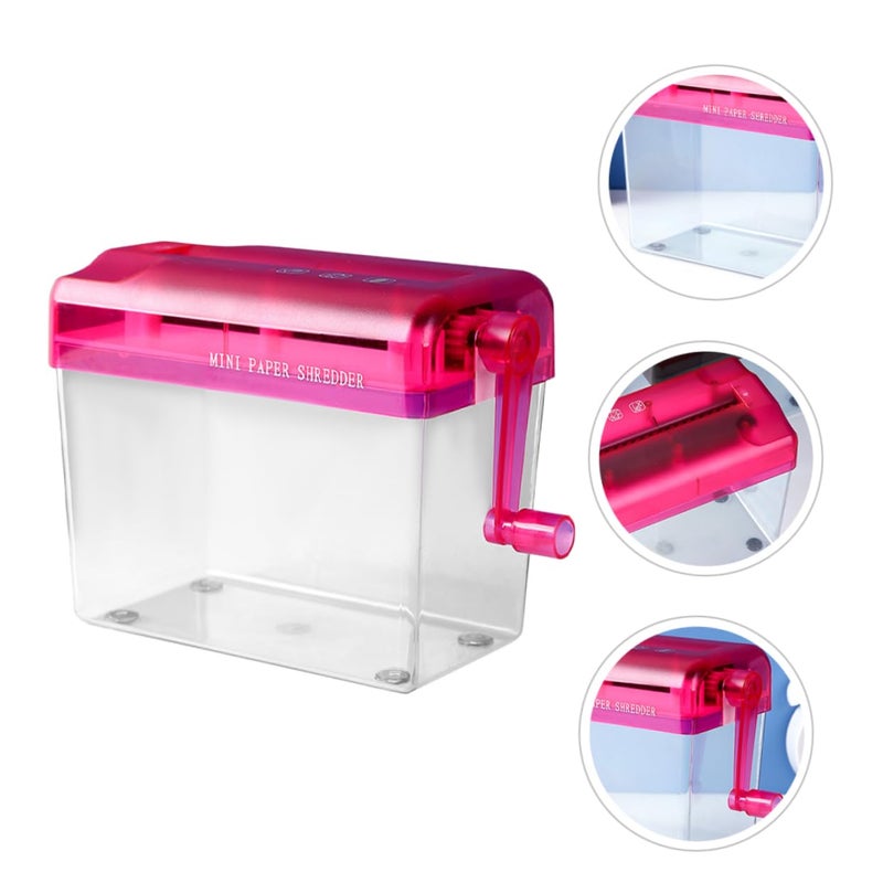 Portable Manual Paper Shredder Handheld Document Cutter Plastic Metal Build for Home Office School - Image 4