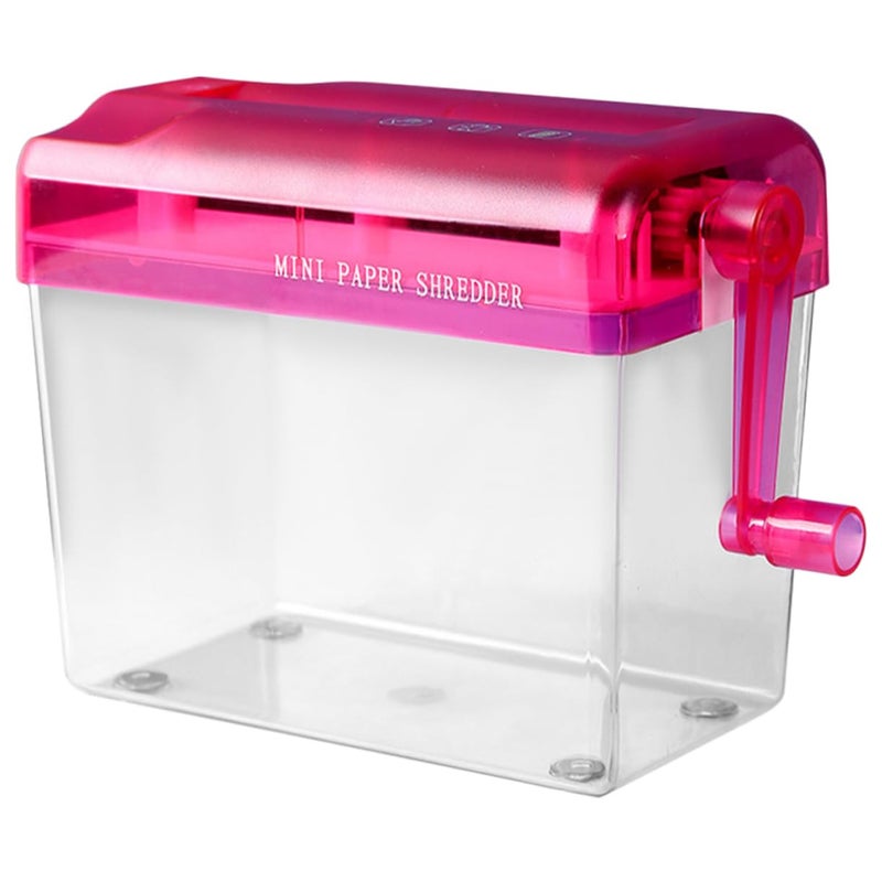 Portable Manual Paper Shredder Handheld Document Cutter Plastic Metal Build for Home Office School - Image 2