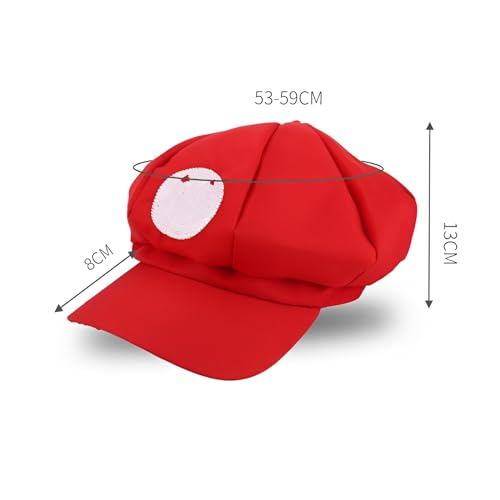 COSTOYFUN 2pack Costume Hats Anime Halloween Copslay Unisex Adult Cosplay Cap (Red and Green) - Image 2