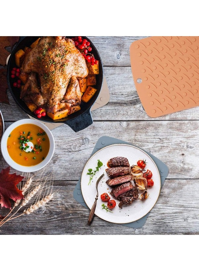 P-Plus International Silicone Trivets Mat for Dish Hot Pads for Counter Top,Pan and Pot Heat Resistant Hot Protector (Square1817 Pack of 6 Random) - Image 4