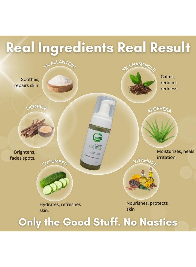 Greenviv 1% Allantoin + 5% Chamomile Hydro-Glow Foaming Face Wash | Gently Hydrates, Soothes & Refreshes Skin | 125ml - Image 5