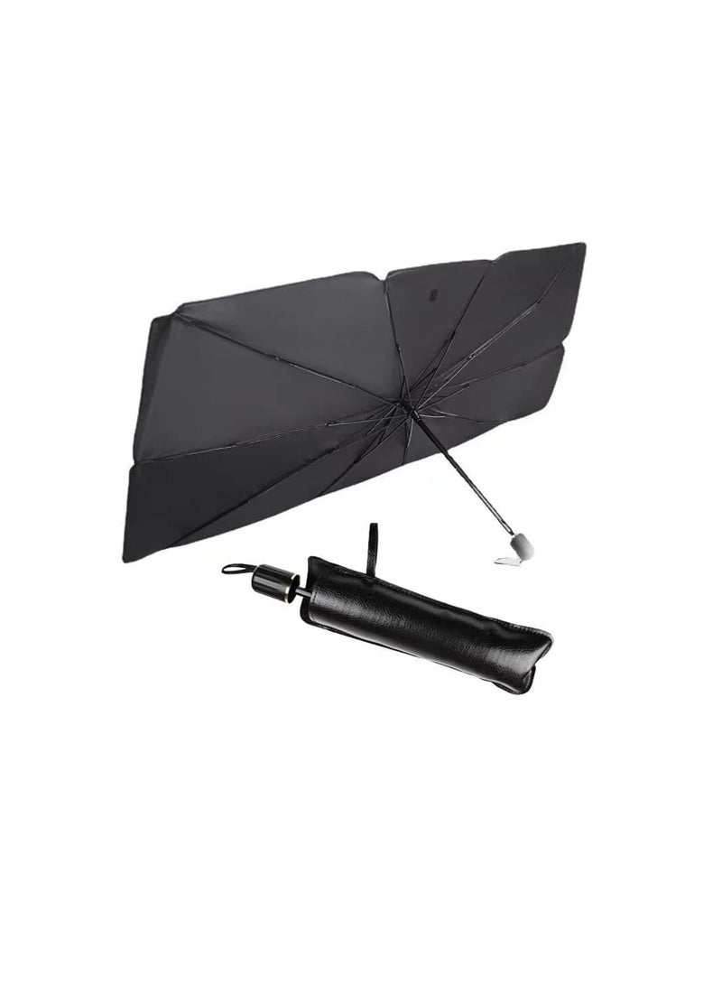 Generic Car Umbrella Sun Shade Cover, Foldable Sun Shades Car for Windshield Parasol to Keep Your Vehicle Cool and Damage Free, Block Heat UV Rays Sun Visor Protector, Easy to Use  - Image 1