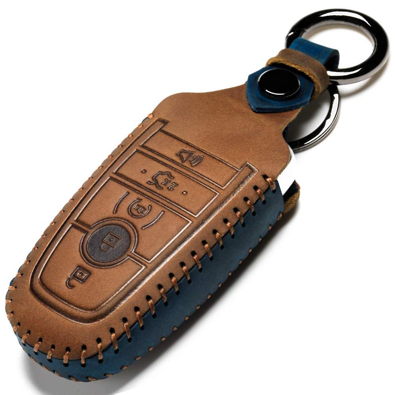LYGKMU Cover Compatible with Ford Key Fob Case Suit for Keyless Remote Controlï¼ˆA-Brownï¼‰ - Image 1