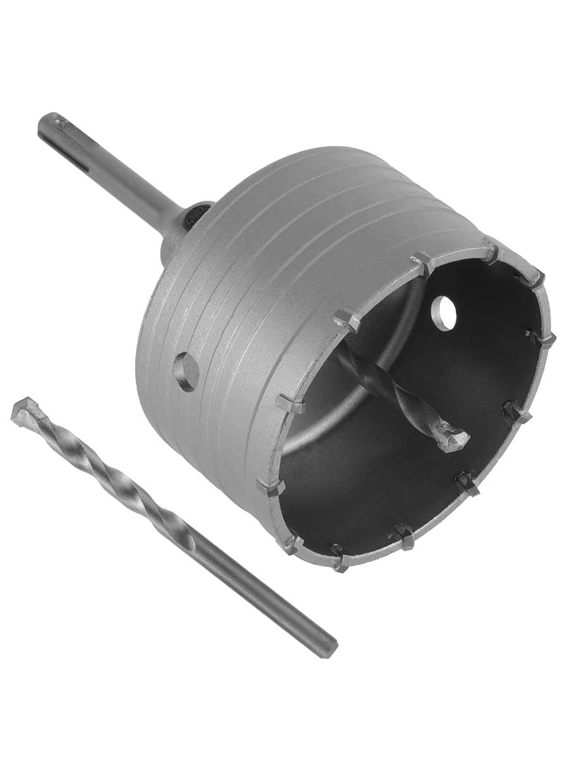 SHEUTSAN SHEUTSAN 394 Inch Concrete Hole Saw 100mm Metal Hole Saw Cutter SDS Plus Shank Drill Bit for Wall Concrete Brick Stone Cement  - Image 1