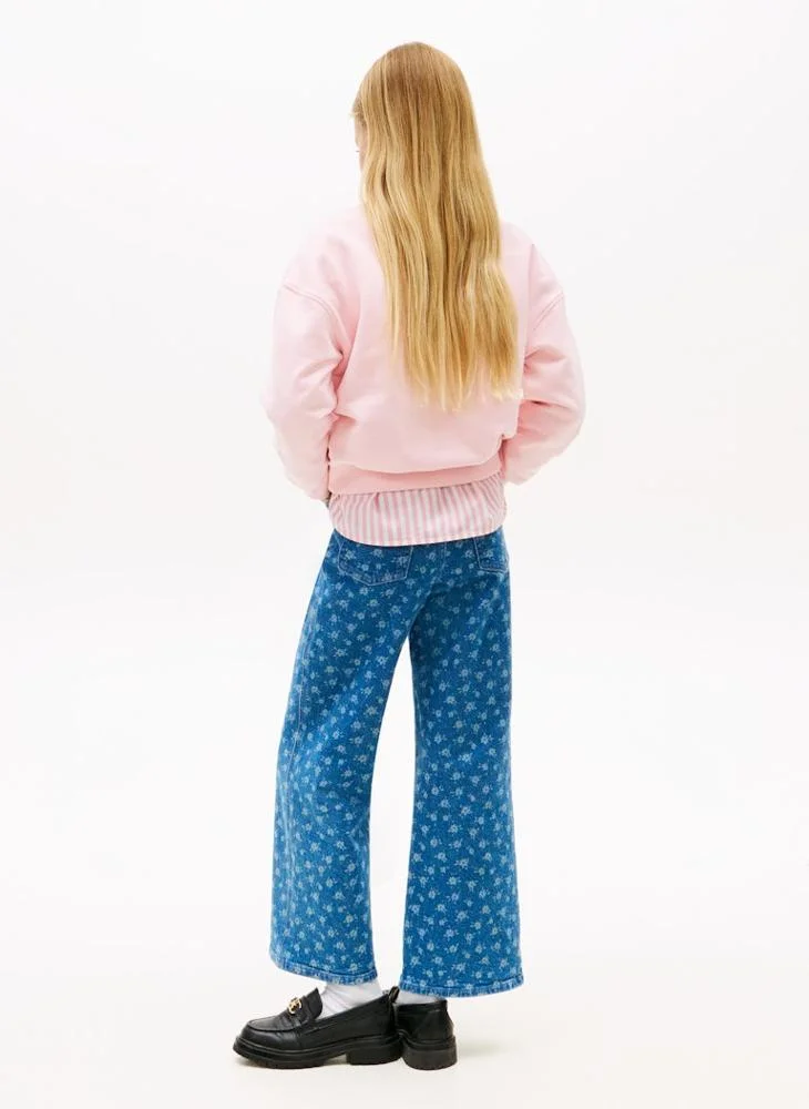 تومي هيلفيغر Kids Flock Flower Crew Neck Sweater