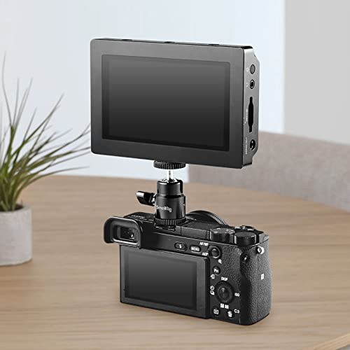 SmallRig 1/4" Camera Hot Shoe Mount, Ballhead Tripod with Additional 1/4" Screw, 2pcs Pack - 2059 - Image 2