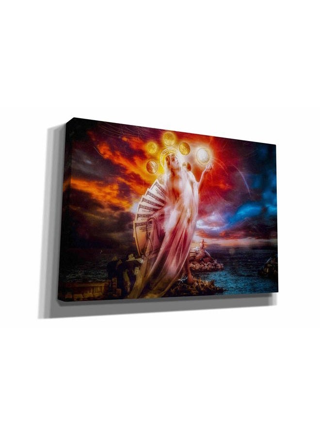 Cortesi Home St. Mary of Coins by Mario Sanchez Nevado Giclee Canvas Wall Art, 18" x 26", Red - Image 2