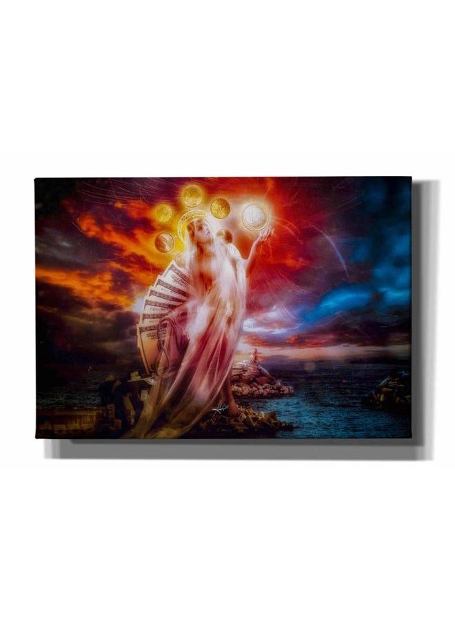 Cortesi Home St. Mary of Coins by Mario Sanchez Nevado Giclee Canvas Wall Art, 18" x 26", Red - Image 1