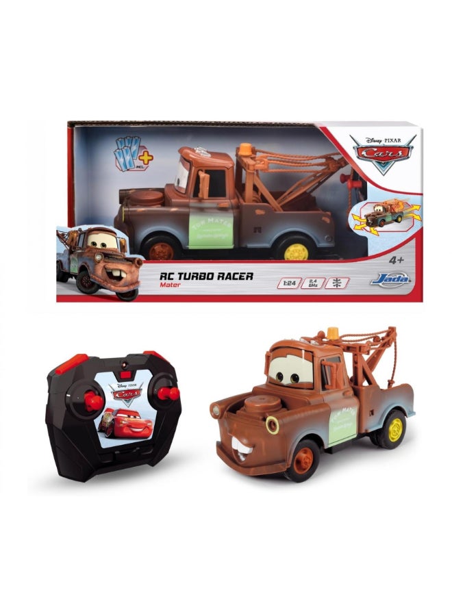 Jada Disney Pixar Cars Mater Turbo Racer RC Car (1:24, Brown) - Image 1