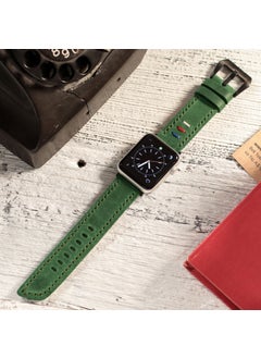 Vagave Apple Watch Band 42MM 44MM 45MM 49MM 3 / 4 / 5 / 6 / Se / 7 / 8 / Ultra / Ultra 2 Leather Band Leather Strap Green  - Image 5