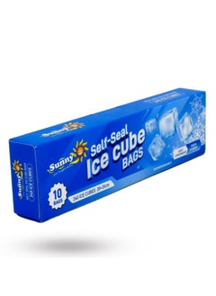 Sunny Your Bright Choice Ice Cube Bags Self-Seal 240 Ice Cubes 20cm x 31cm, 10 Pieces  - Image 1
