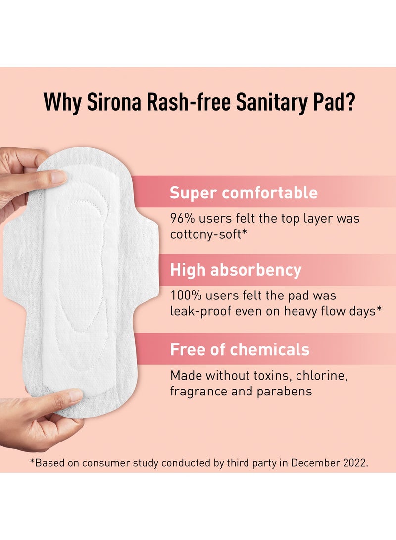 Sirona Max Sanitary Pads for Women | XL (Pack of 10 Pads) | 100% Rash Free & Toxic-Free | Organic Cotton Sanitary Pad | Up to 0% Leakage, Comfortable & High Absorbency - Image 4