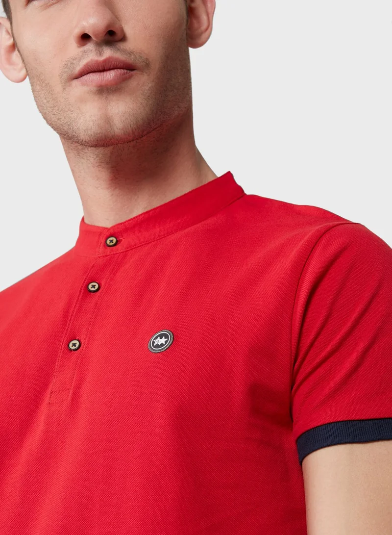 Blue Age Contrast Edge Polo