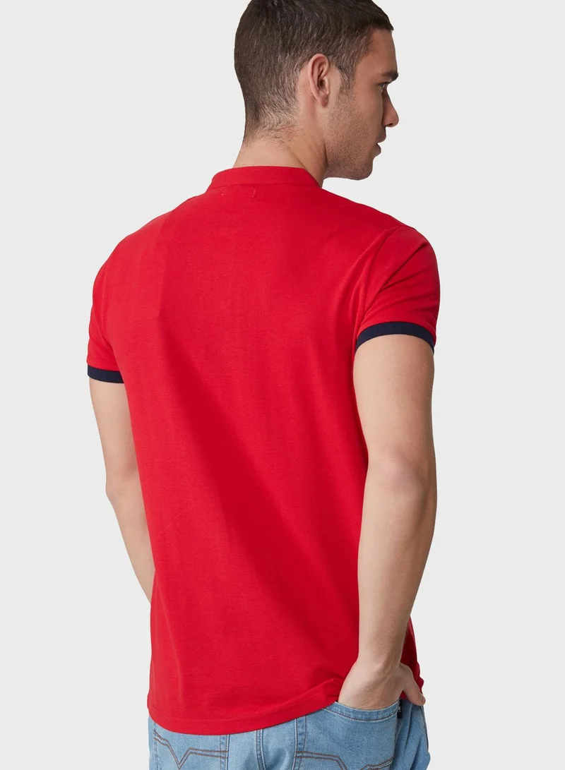 Blue Age Contrast Edge Polo