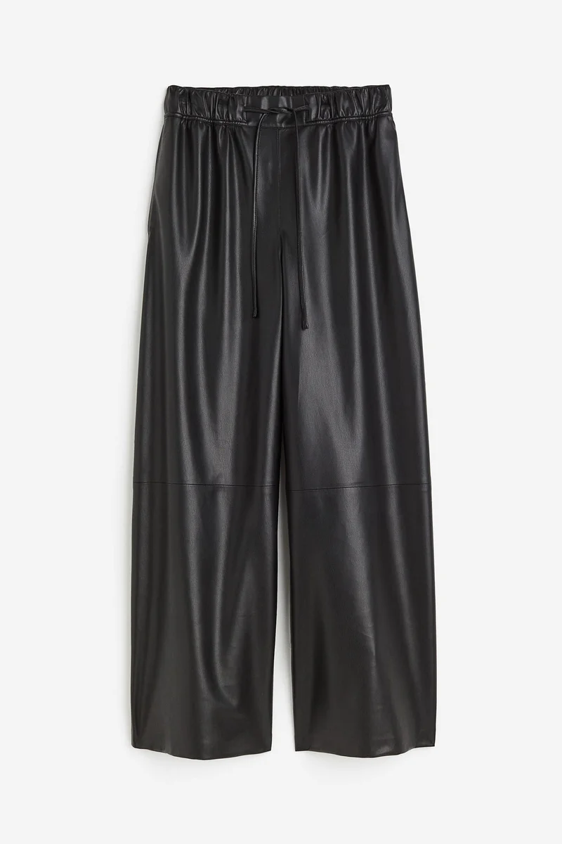 H&M Pu Wide Leg Pants