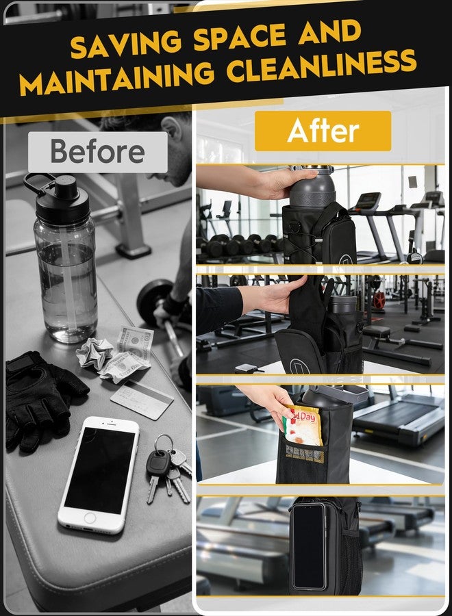 MKZ Magnetic Gym Bag for Men & Women - Strong Magnetic Phone Holder for Gym Equipment, Water Bottle Bag Crossbody with Phone Mount & Water Bottle Holder, Ideal for Workout, Running, Hiking, Travel - Image 5
