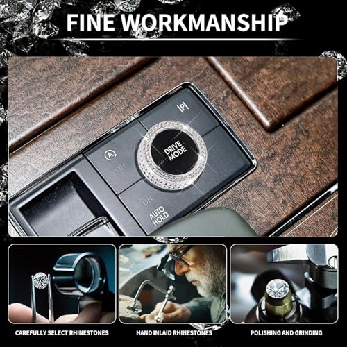 ZSJO Bling Central Control Driving Mode Knob,Crystal Interior Accessories Button Knob Covers Fits for Lincoln Aviator/Continental/Corsair/Navigator/Navigator L. - Image 5