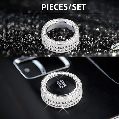 ZSJO Bling Central Control Driving Mode Knob,Crystal Interior Accessories Button Knob Covers Fits for Lincoln Aviator/Continental/Corsair/Navigator/Navigator L. - Image 4
