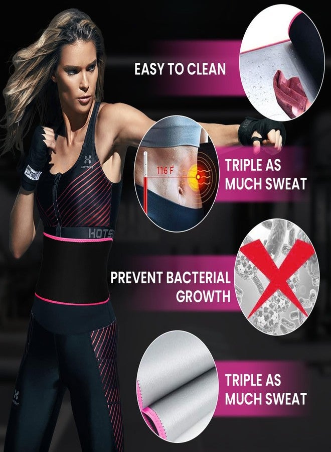 برو بيروس حزام بروبيروس® القابل للتعديل لامتصاص العرق للنساء، حزام للبطن، حزام رياضي بتأثير الساونا مع دعم للفقرات القطنية، ثبات للجذع، تصحيح للوضعية، وملاءمة مخصصة للصالة الرياضية، ورفع الأثقال، والتمارين اليومية - Image 3