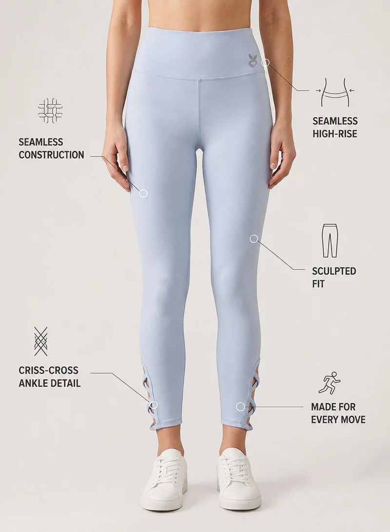 كارديو باني Women's Seamless Compression High-Waist Ankle Strap Seamless Leggings