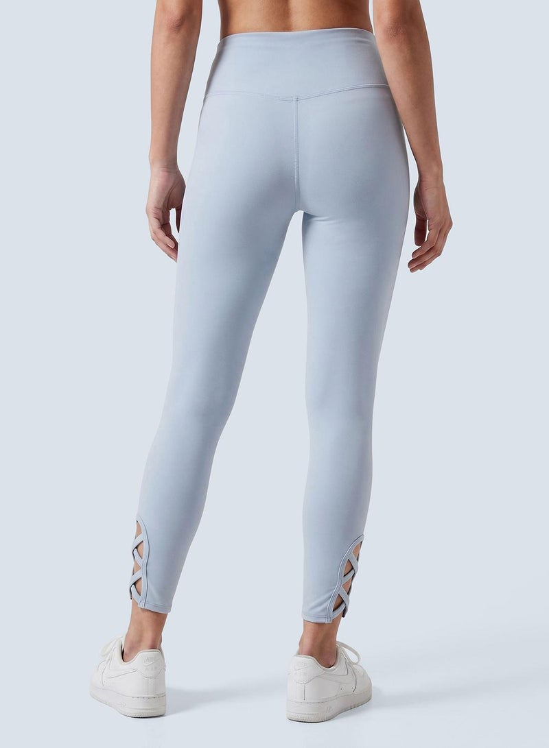 Cardio Bunny Women's Seamless Compression High-Waist Ankle Strap Seamless Leggings - Image 5