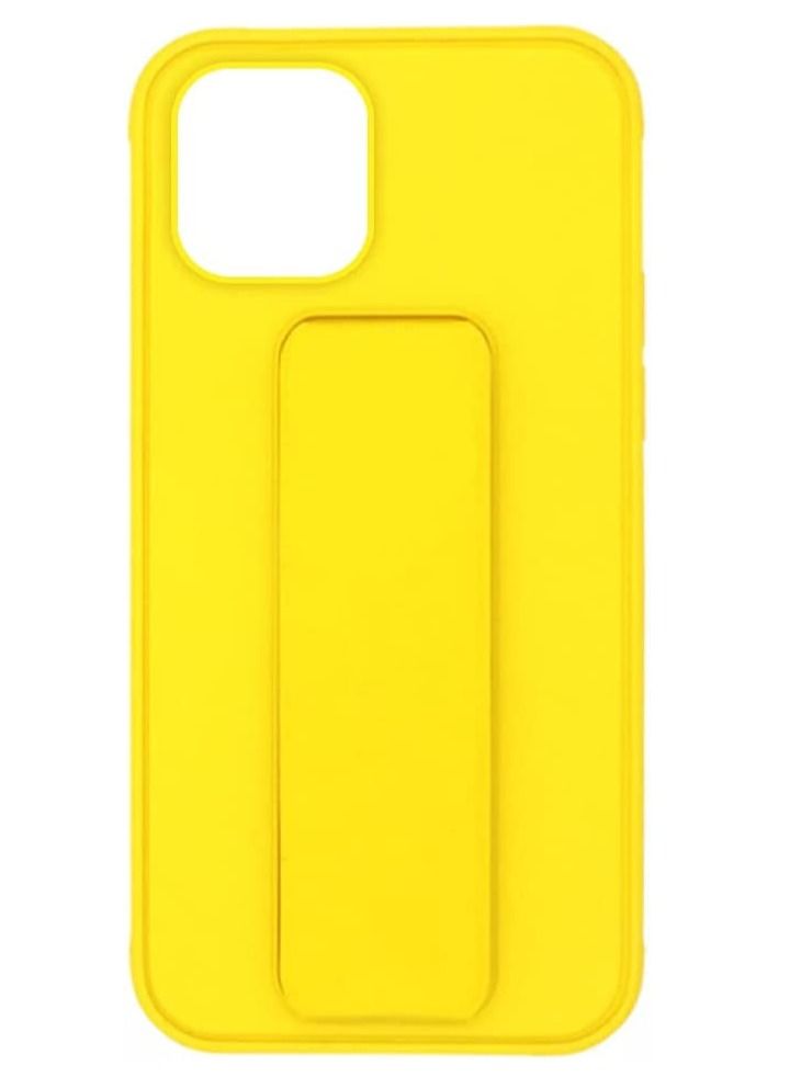 VITION Case Cover For iPhone 12/12 Pro, Finger Grip  Phone holder Case Car Magnetic Multi-function 3 in 1 Shockproof Back Cover Protective Case (iPhone 12/12 Pro Yellow) - Image 2