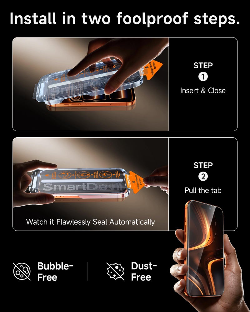 سمارت ديفل SMARTDEVIL 2 Pack Accessory Glass by Corning™ Screen Protector for iPhone - Image 2