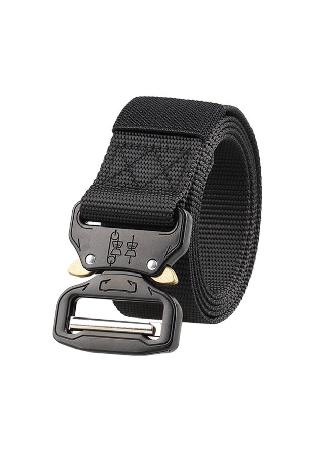 Men Military Style Work Hiking Outdoor Tactical Belts Nylon Breathable Heavy Duty Quick Release Metal Buckle Waist Belt - Image 1