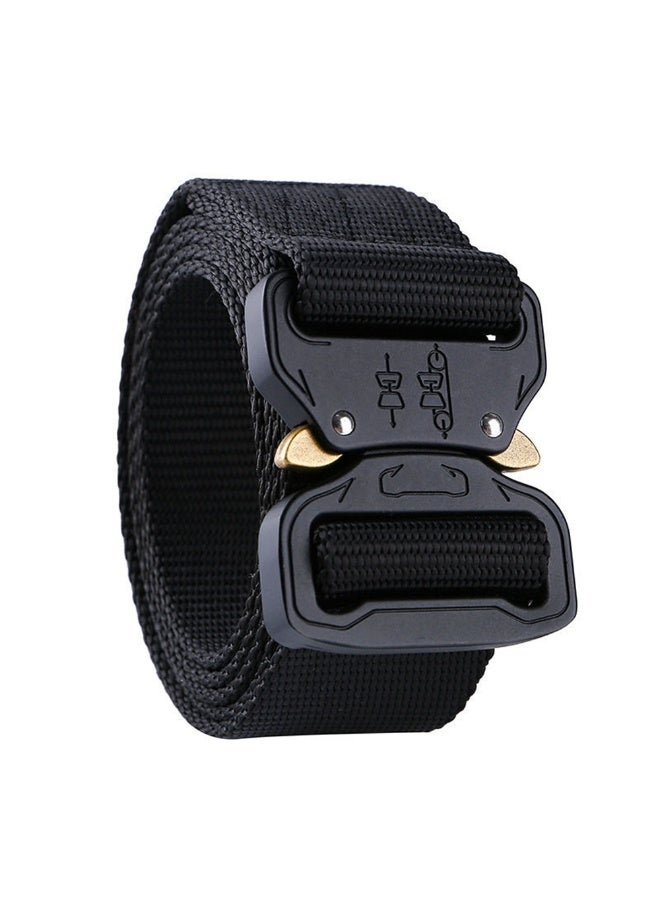 Men Military Style Work Hiking Outdoor Tactical Belts Nylon Breathable Heavy Duty Quick Release Metal Buckle Waist Belt - Image 2