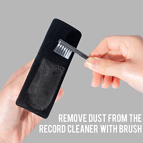 CLICK CLEAN Vinyl Record Cleaner Kit, Anti-Static, Includes Ultra-Soft Velvet Brush & Small Microfiber Brush, Drawstring Storage Pouch - Image 4
