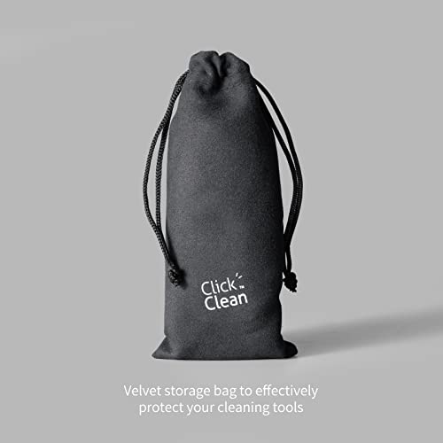 CLICK CLEAN Vinyl Record Cleaner Kit, Anti-Static, Includes Ultra-Soft Velvet Brush & Small Microfiber Brush, Drawstring Storage Pouch - Image 5