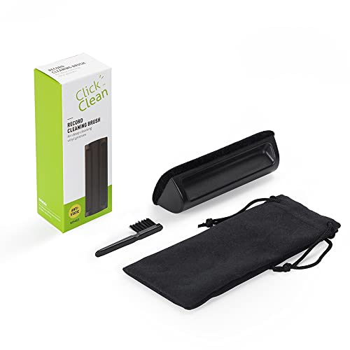 CLICK CLEAN Vinyl Record Cleaner Kit, Anti-Static, Includes Ultra-Soft Velvet Brush & Small Microfiber Brush, Drawstring Storage Pouch - Image 2